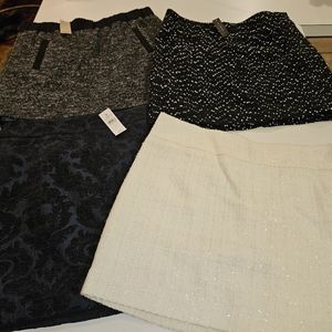 Lot of 5 Limited and Loft Mini Skirts Size 10 Size Large